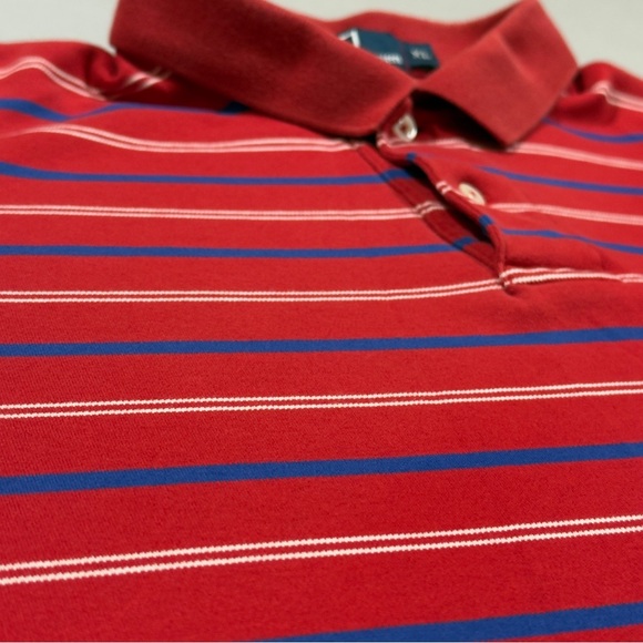 Polo by Ralph Lauren Red Polo with Blue & White Stripes - Picture 2 of 9